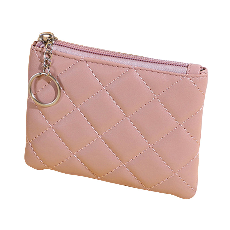 S-0028 Stylish Rhombic Grid PU Leather Zipper Coin Purse Cash Card Holder Women Small Wallet S-0028 Stylish Rhombic Grid PU Leather Zipper Coin Purse Cash Card Holder Women Small Wallet
